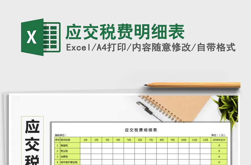 2025年应交税费明细表