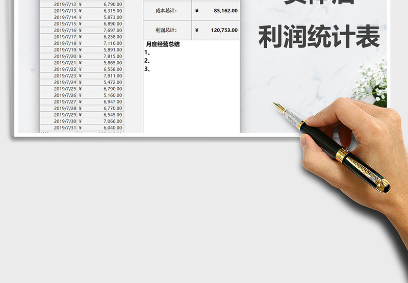 2025年实体店利润统计表