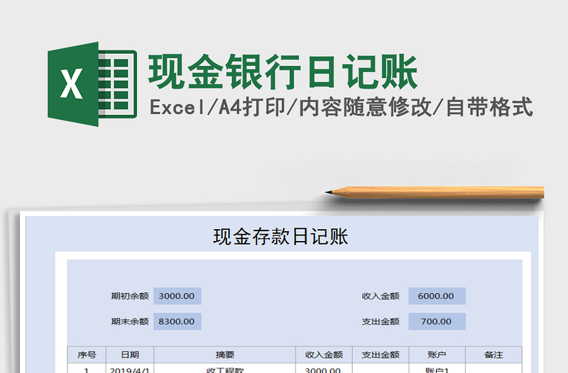 2025年现金银行日记账