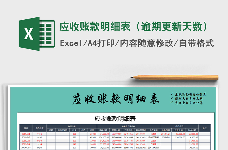 2025年应收账款明细表（逾期更新天数）