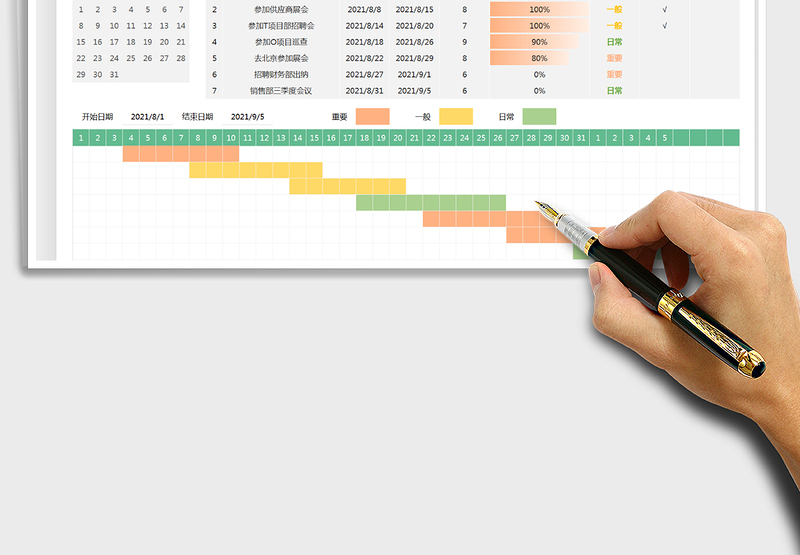 2025项目工作进度表-甘特图免费下载