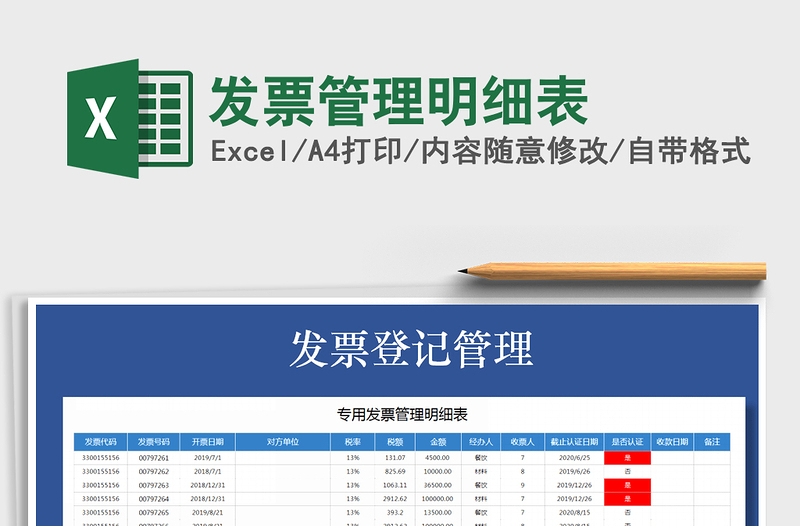 2025年发票管理明细表