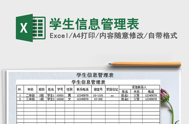 2025年学生信息管理表