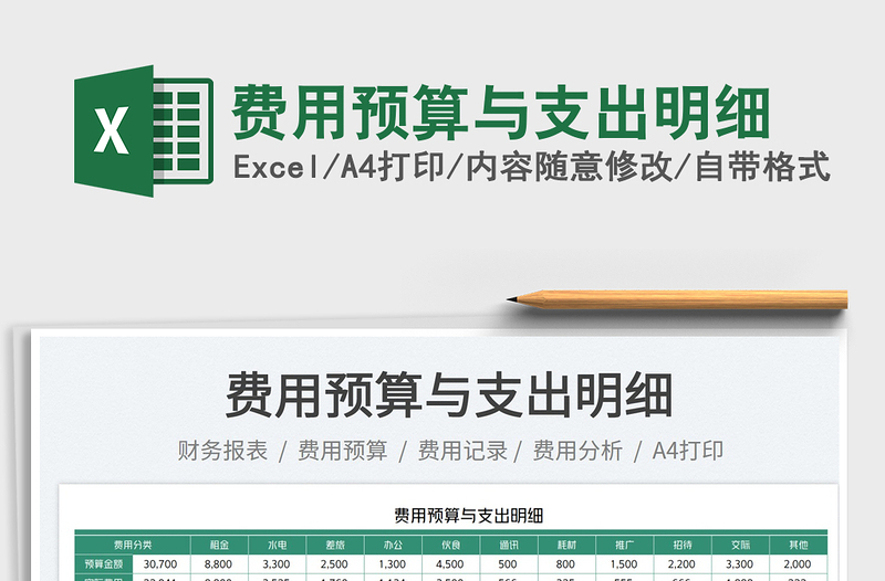 2025费用预算与支出明细免费下载