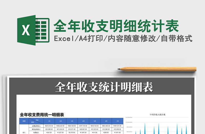 2025年全年收支明细统计表