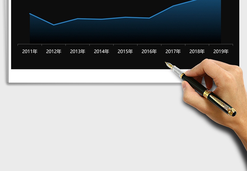 2025年静态系列之高大上渐变折线分析图