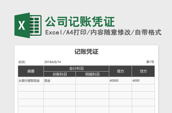 2025公司记账凭证excel模板