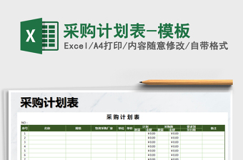 2025年采购计划表-模板