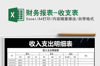 财务报表-收支表