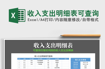 2025年收入支出明细表可查询