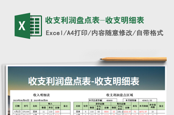 2025年收支利润盘点表-收支明细表