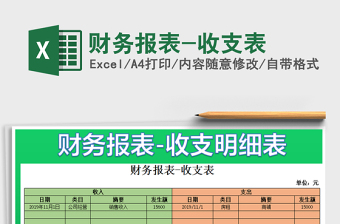 2025年财务报表-收支表