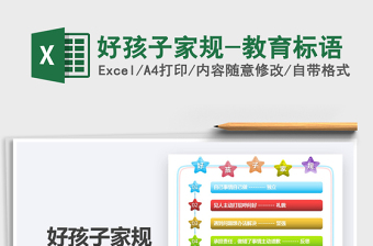 2025年好孩子家规-教育标语