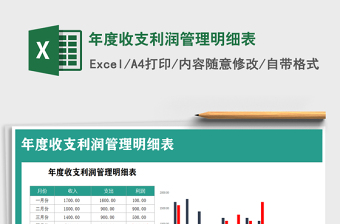 2025年年度收支利润管理明细表