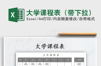 2025年大学课程表（带下拉）