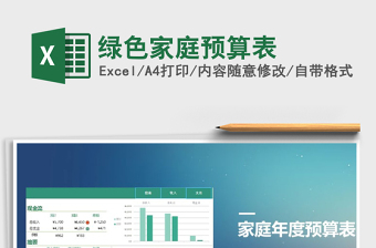 2025年绿色家庭预算表