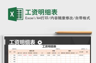 2025年工资明细表