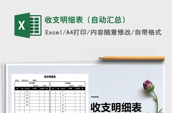 2025年收支明细表（自动汇总）
