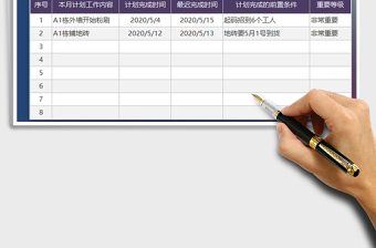 2025年工作计划表个人汇报