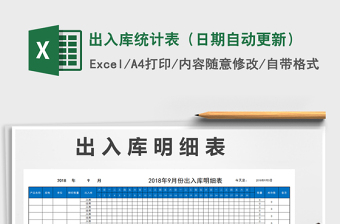 2025年出入库统计表（日期自动更新）