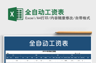 2025年全自动工资表