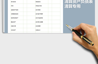 2025年清算资产负债表