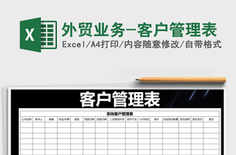 外贸业务-客户管理表