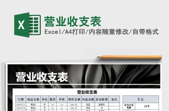 2025年营业收支表