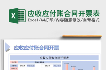 2025年应收应付账合同开票表