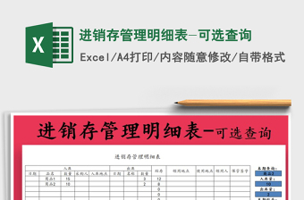 2025年进销存管理明细表-可选查询