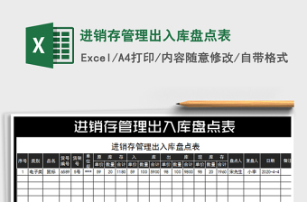 2025年进销存管理出入库盘点表
