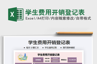 2025年学生费用开销登记表