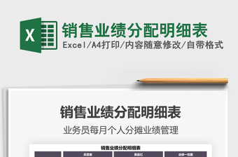 2025年销售业绩分配明细表