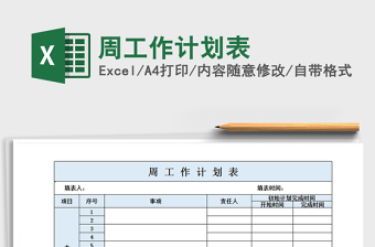 2025年周工作计划表