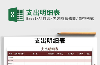 2025年支出明细表