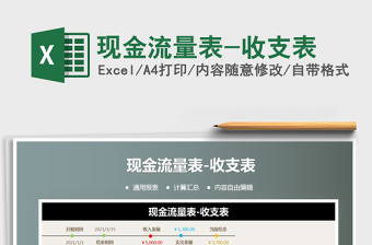 2025年现金流量表-收支表