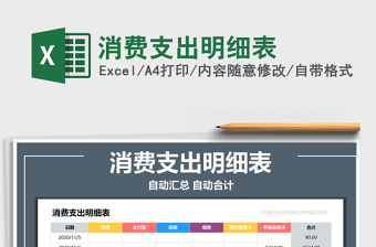 2025年消费支出明细表