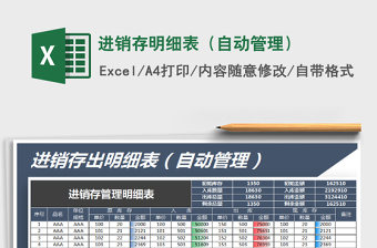 2025年进销存明细表（自动管理）