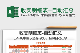 2025年收支明细表-自动汇总