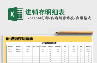 2025年进销存明细表