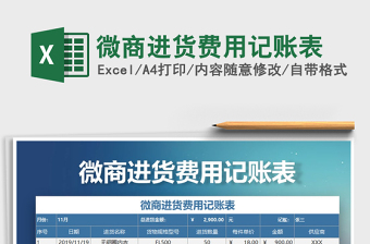 2025年微商进货费用记账表