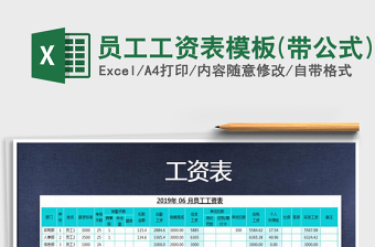 2025年员工工资表模板(带公式)