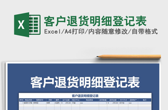 2025年客户退货明细登记表