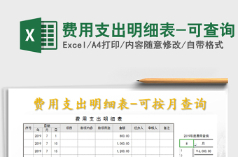 2025年费用支出明细表-可查询