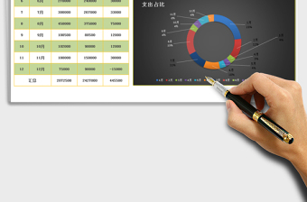 2025年报表系列-财务月度收支
