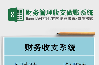 2025年财务管理收支做账系统