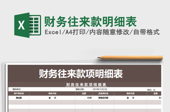 2025年财务往来款明细表