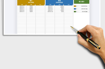 2025年日常现金流量收支汇总统计表