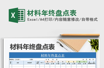 2025年材料年终盘点表