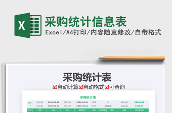 2025年采购统计信息表